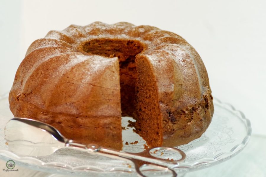 Rezept einfacher schneller luftiger Schokoladen-Gugelhupf - Foodblog Topfgartenwelt