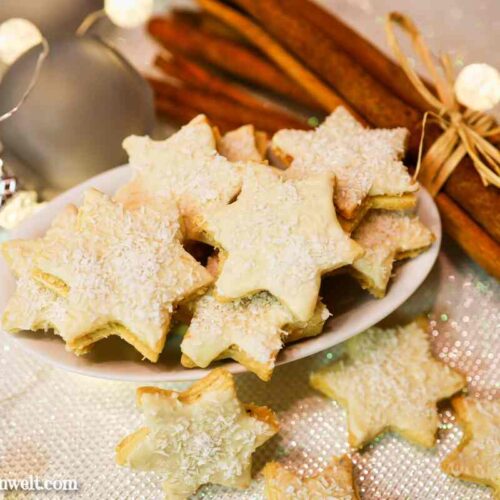 exotische Kokossterne aus die besten Weihnachtskekse Johanna Aust, Löwenzahnverlag - Foodblog Topfgartenwelt