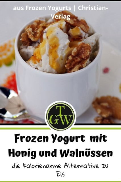 Frozen Yogurt mit Honig und Walnüssen - ein einfaches Rezept