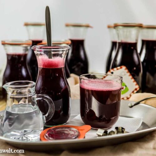 Johannisbeersaft | Ribiselsaft ohne Zucker einkochen - Foodblog Topfgartenwelt