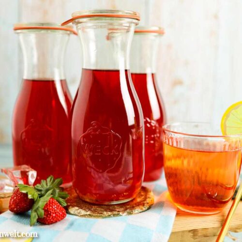 Erdbeersirup selber machen und einkochen - Foodblog Topfgartenwelt