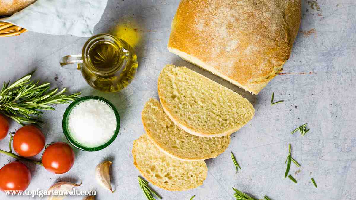 Selbstgemachtes schnelles Ciabatta mit Trockenhefe und italienischer Tomaten Bruschetta - Foodblog Topfgartenwelt