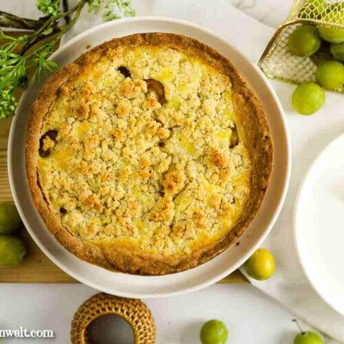 Mirabellenkuchen mit Streusel und Schmand - Foodblog Topfgartenwelt