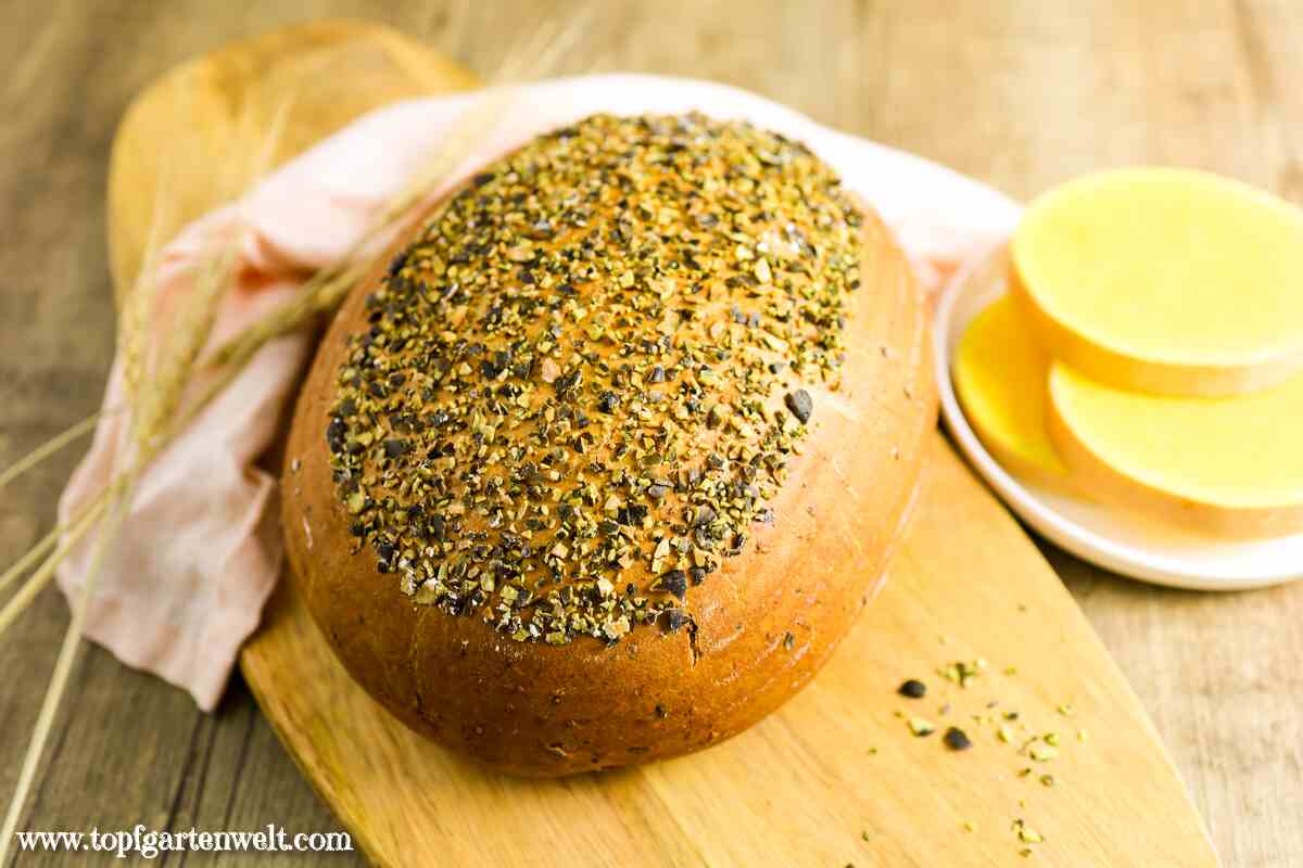 Kürbisbrot mit Dinkelmehl und Trockenhefe