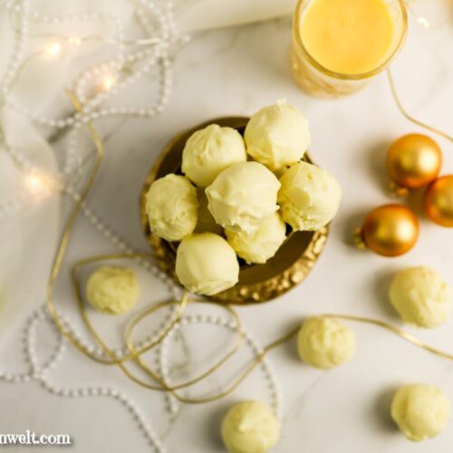 Eierlikör Pralinen selber machen ohne Hohlkörper - Foodblog Topfgartenwelt